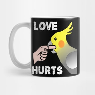 Love Hurts Cockatiel Male Parrot Biting Mug